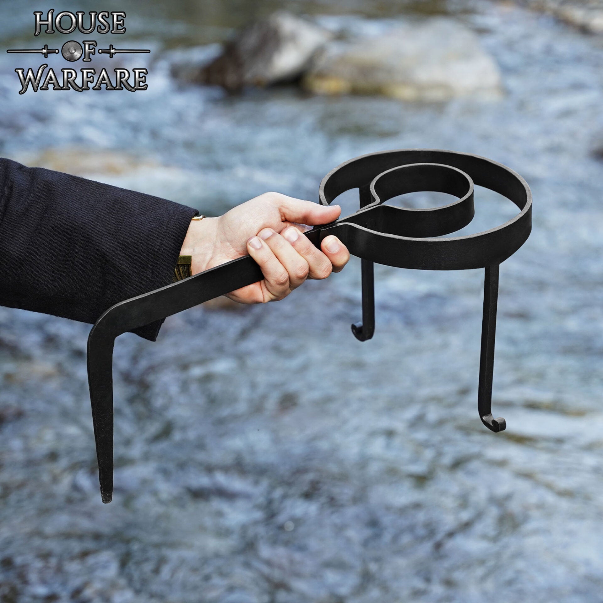 Trípode Medieval de Cocina Forjado a Mano - Imagen 3