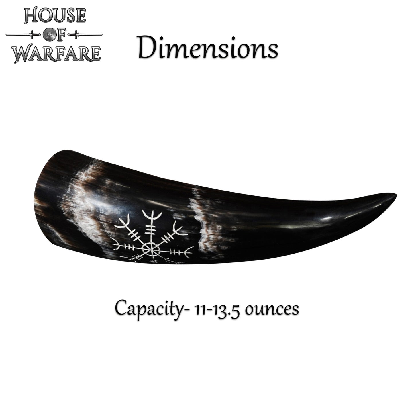 Cuerno para Beber Vikingo con Diseño Helm Of Awe (200-300ml) - Imagen 13