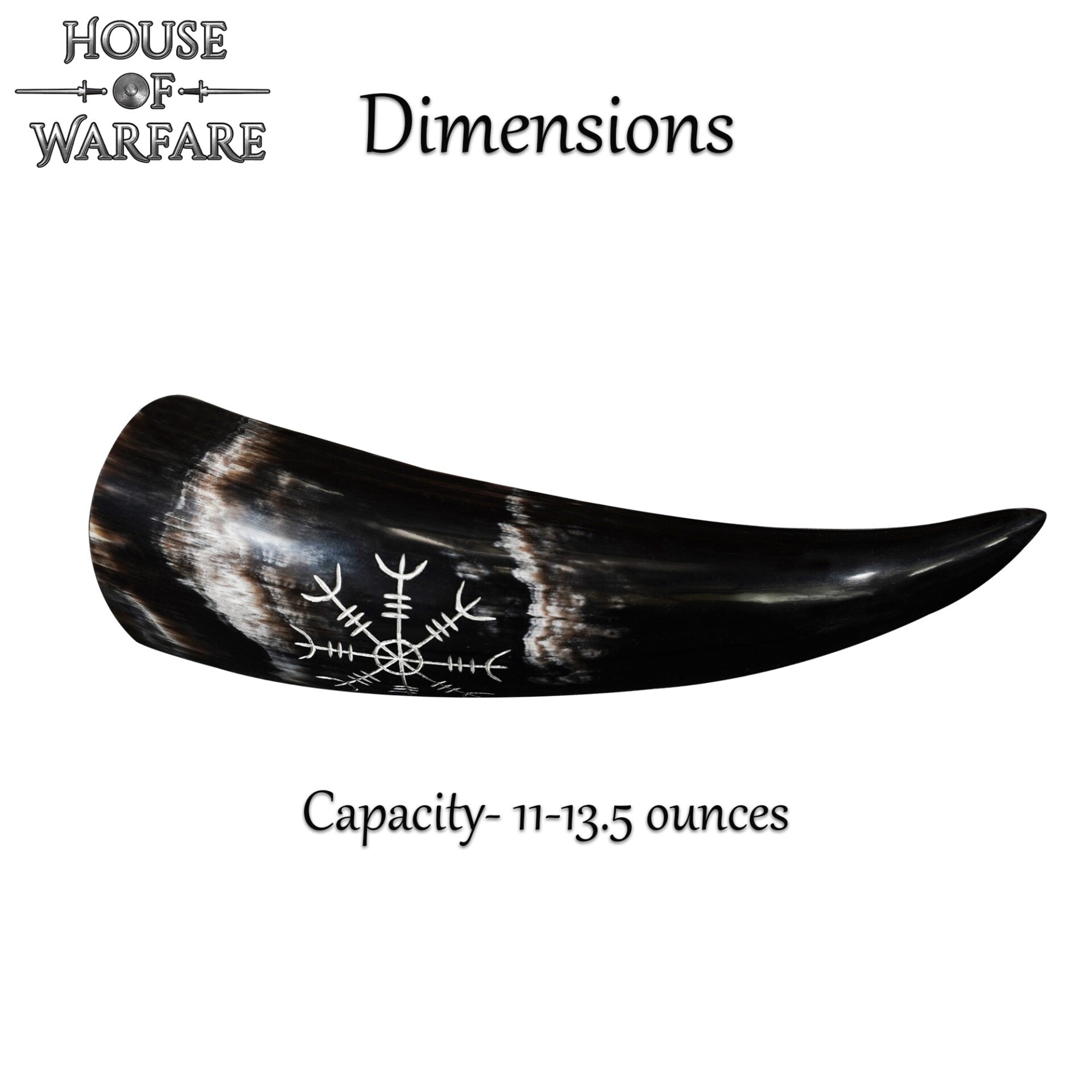 Cuerno para Beber Vikingo con Diseño Helm Of Awe (200-300ml) - Imagen 13