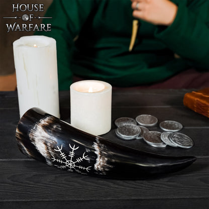 Cuerno para Beber Vikingo con Diseño Helm Of Awe (200-300ml) - Imagen 15