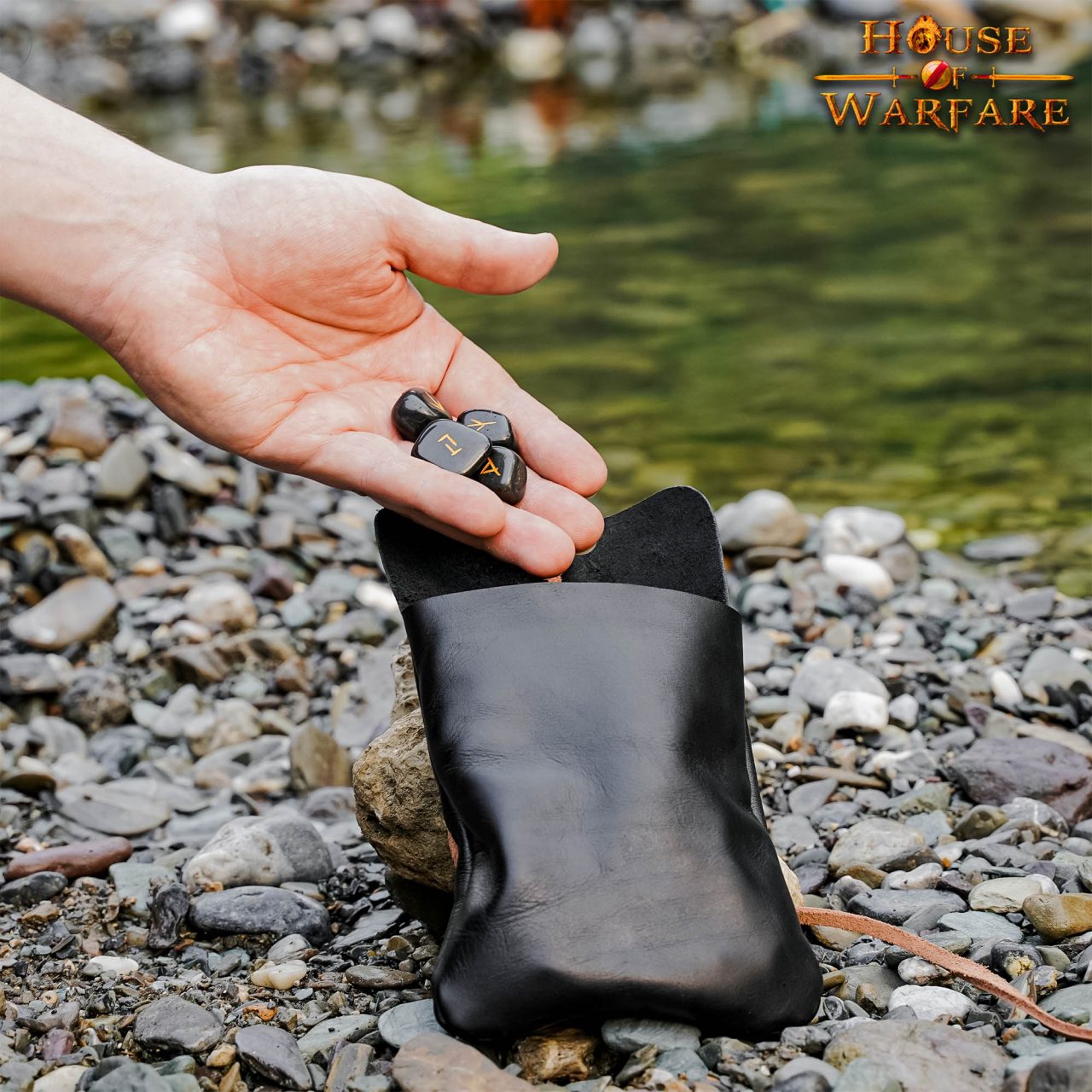Juego de Piedras Rúnicas Vikingas con Estuche de Cuero Negro - Adivinación y Estrategia Nórdica - Imagen 19