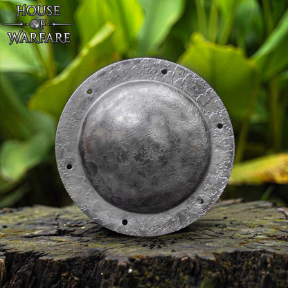 Escudo Medieval de Acero Texturado Boss Umbo - Imagen 1