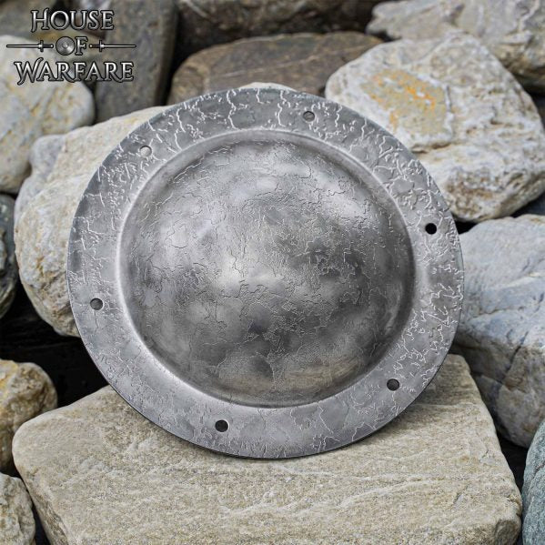 Escudo Medieval de Acero Texturado Boss Umbo - Imagen 4