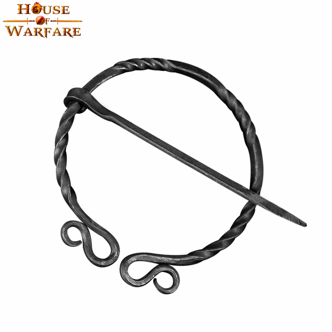 Broche Vikingo de Hierro Forjado a Mano - Alfiler de Capa Medieval - Accesorio de Sujeción Nórdico Auténtico - Imagen 12