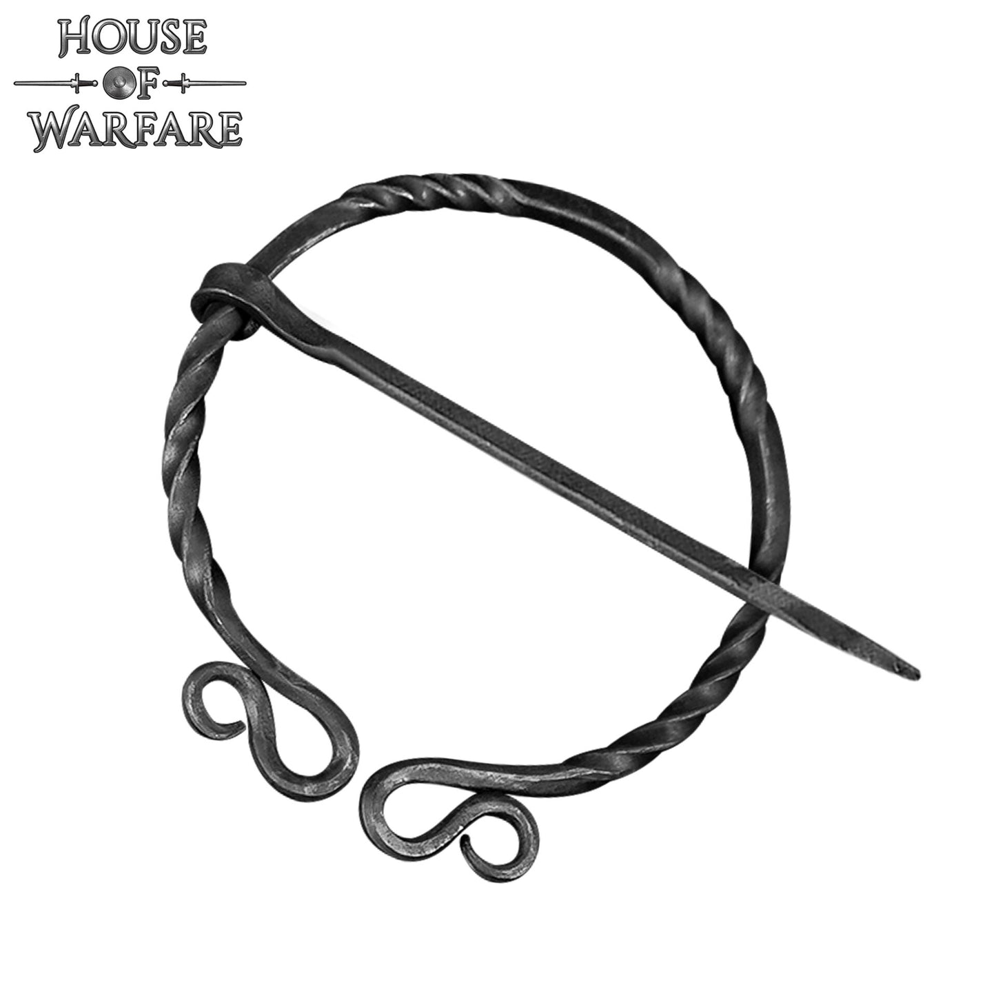 Broche Vikingo de Hierro Forjado a Mano - Alfiler de Capa Medieval - Accesorio de Sujeción Nórdico Auténtico - Imagen 8