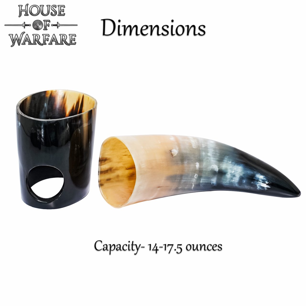 Vikingo Cuerno de Buey Pulido para Beber con Soporte - Imagen 12