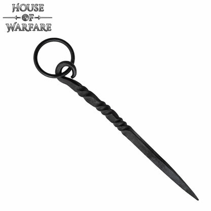 Pica Medieval de Hierro Negro Forjada a Mano - 7 Pulgadas Vikingo Herramienta de Comedor - Imagen 8
