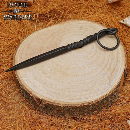 Pica Medieval de Hierro Negro Forjada a Mano - 7 Pulgadas Vikingo Herramienta de Comedor - Imagen 10