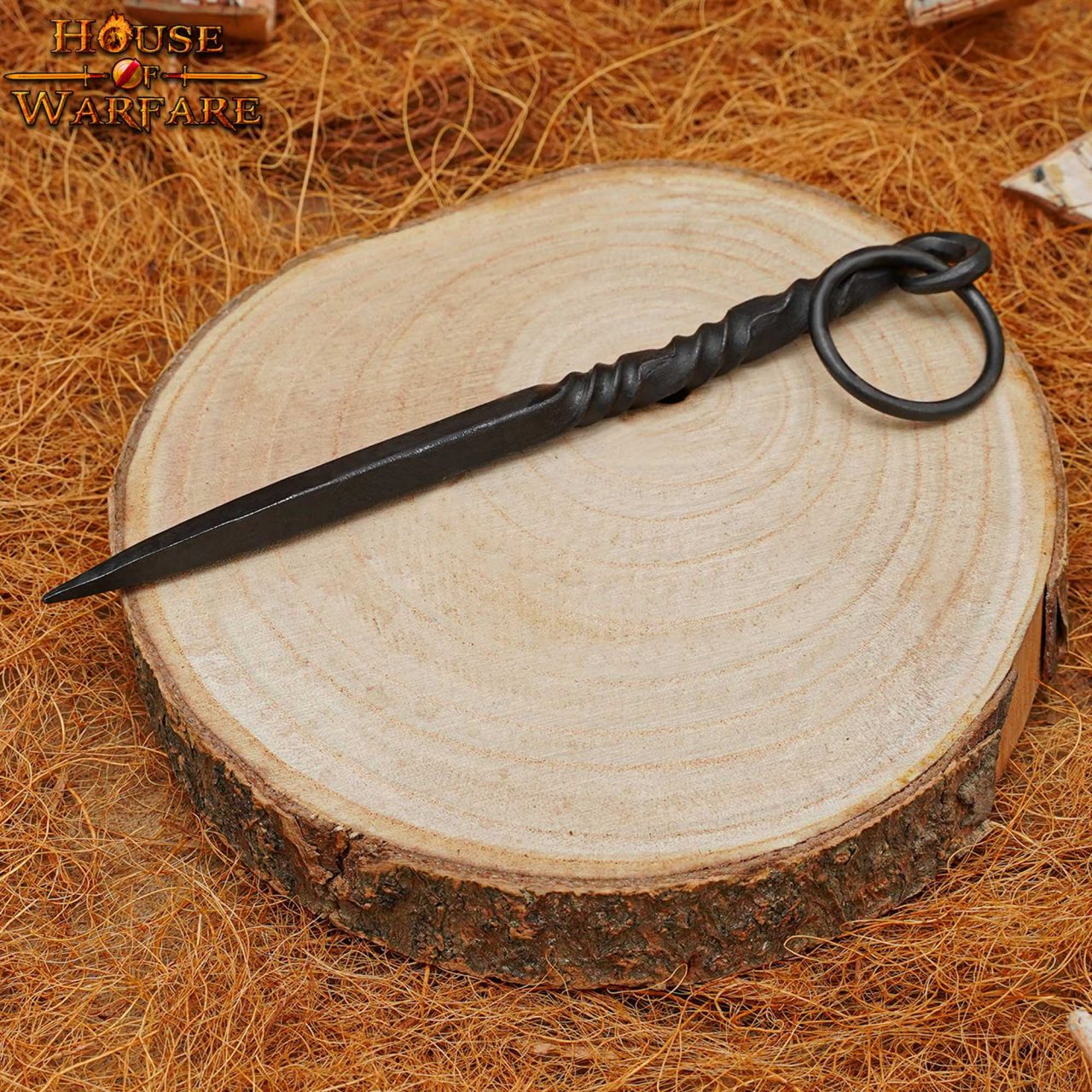 Pica Medieval de Hierro Negro Forjada a Mano - 7 Pulgadas Vikingo Herramienta de Comedor - Imagen 15