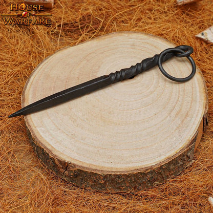 Pica Medieval de Hierro Negro Forjada a Mano - 7 Pulgadas Vikingo Herramienta de Comedor - Imagen 15