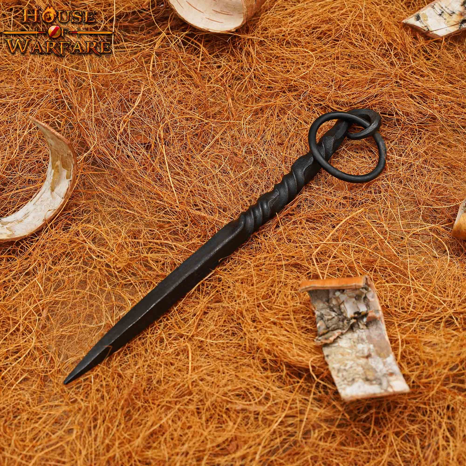 Pica Medieval de Hierro Negro Forjada a Mano - 7 Pulgadas Vikingo Herramienta de Comedor - Imagen 14