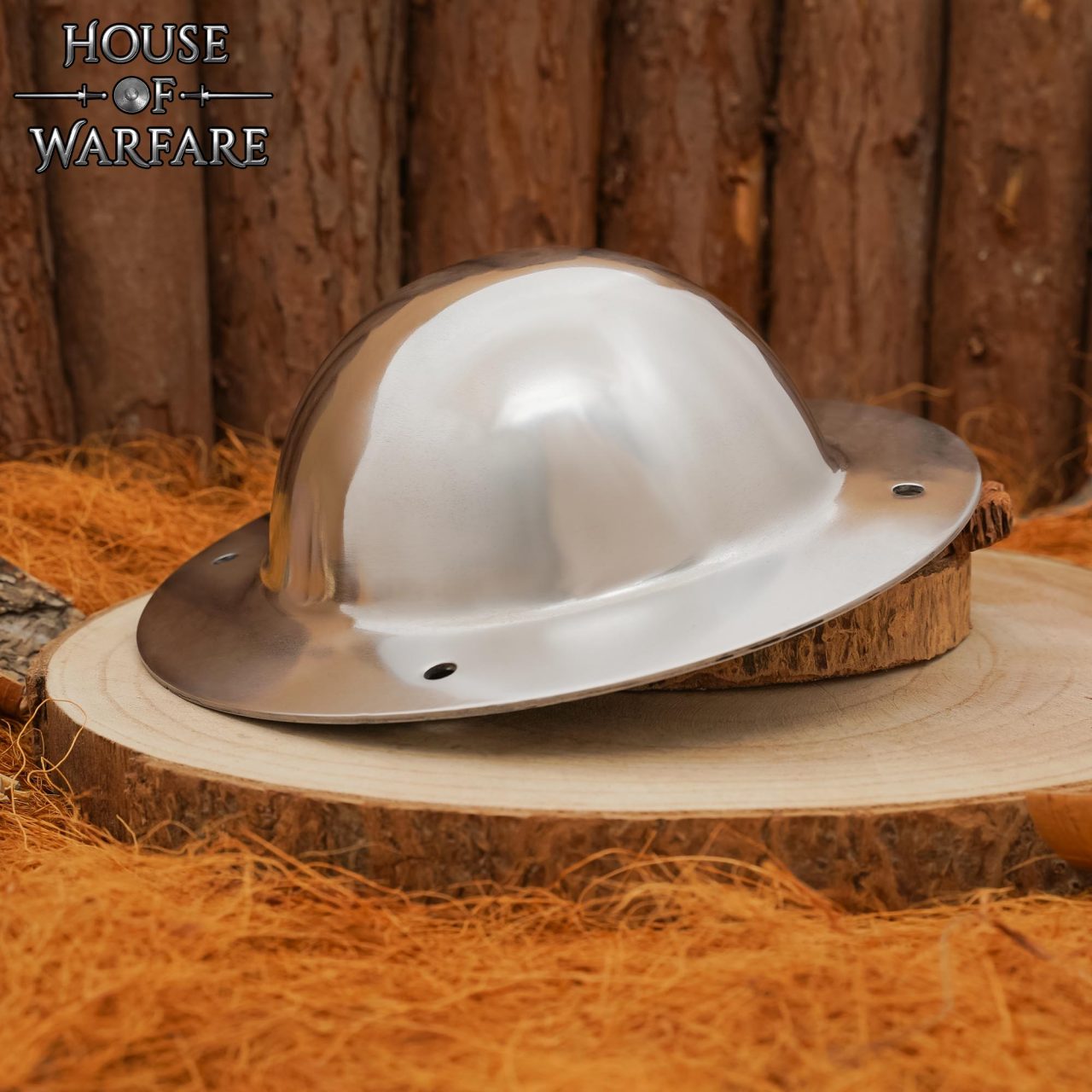 Escudo Medieval Abovedado de Acero Forjado a Mano Umbo Redondo para Escudos Diy - Imagen 8