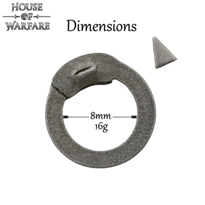 Anillos Remachados de Cuña Suelta de Acero - Anillo Plano de 8 Mm - Calibre 18, Acero Dulce, Acabado Natural - 1000 Unidades - Ideal para Bricolaje y Reparaciones de Cota de Malla - Imagen 3