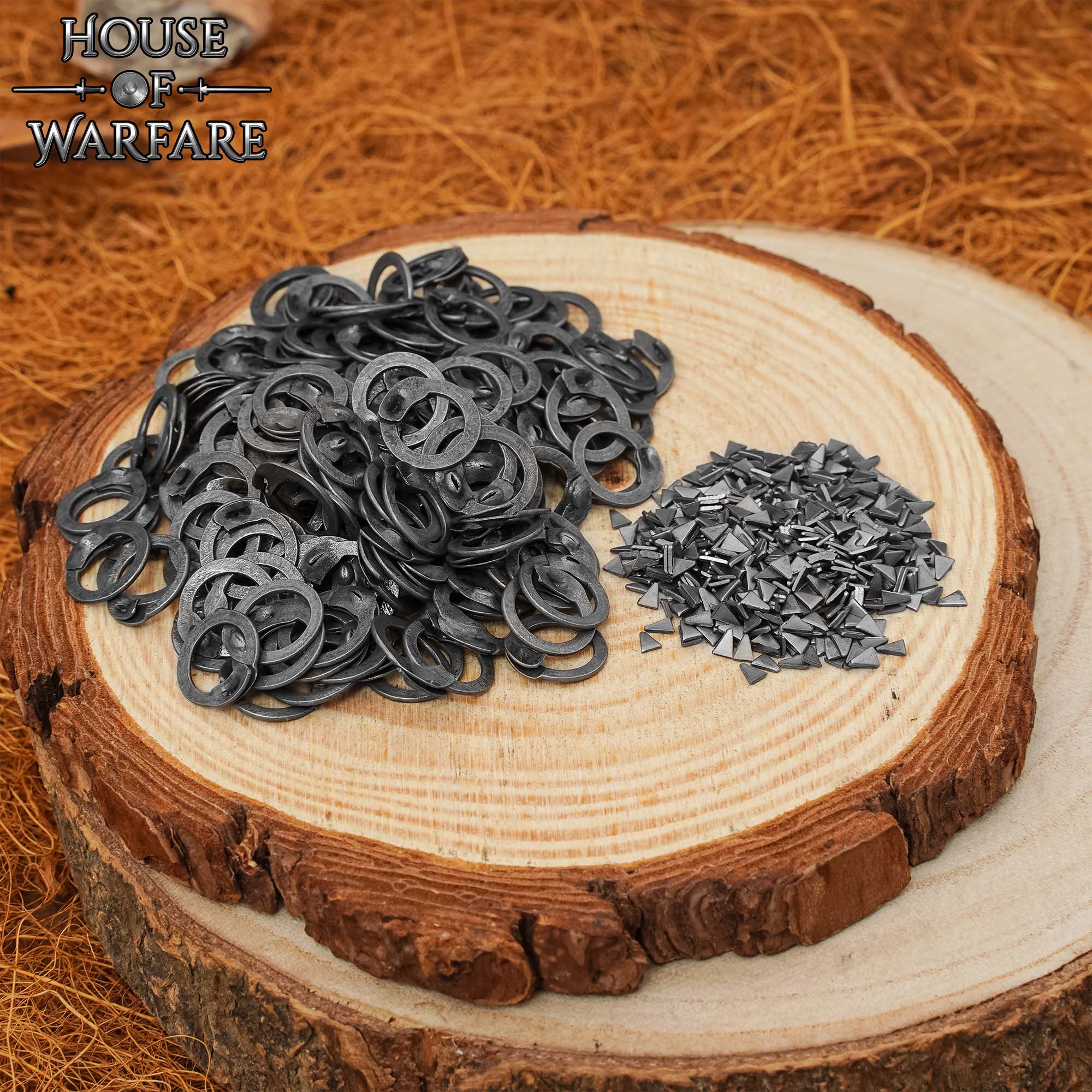 Anillos Remachados de Cuña Suelta de Acero - Anillo Plano de 8 Mm - Calibre 18, Acero Dulce, Acabado Natural - 1000 Unidades - Ideal para Bricolaje y Reparaciones de Cota de Malla - Imagen 1