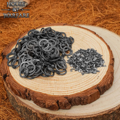 Anillos Remachados de Cuña Suelta de Acero - Anillo Plano de 8 Mm - Calibre 18, Acero Dulce, Acabado Natural - 1000 Unidades - Ideal para Bricolaje y Reparaciones de Cota de Malla - Imagen 1