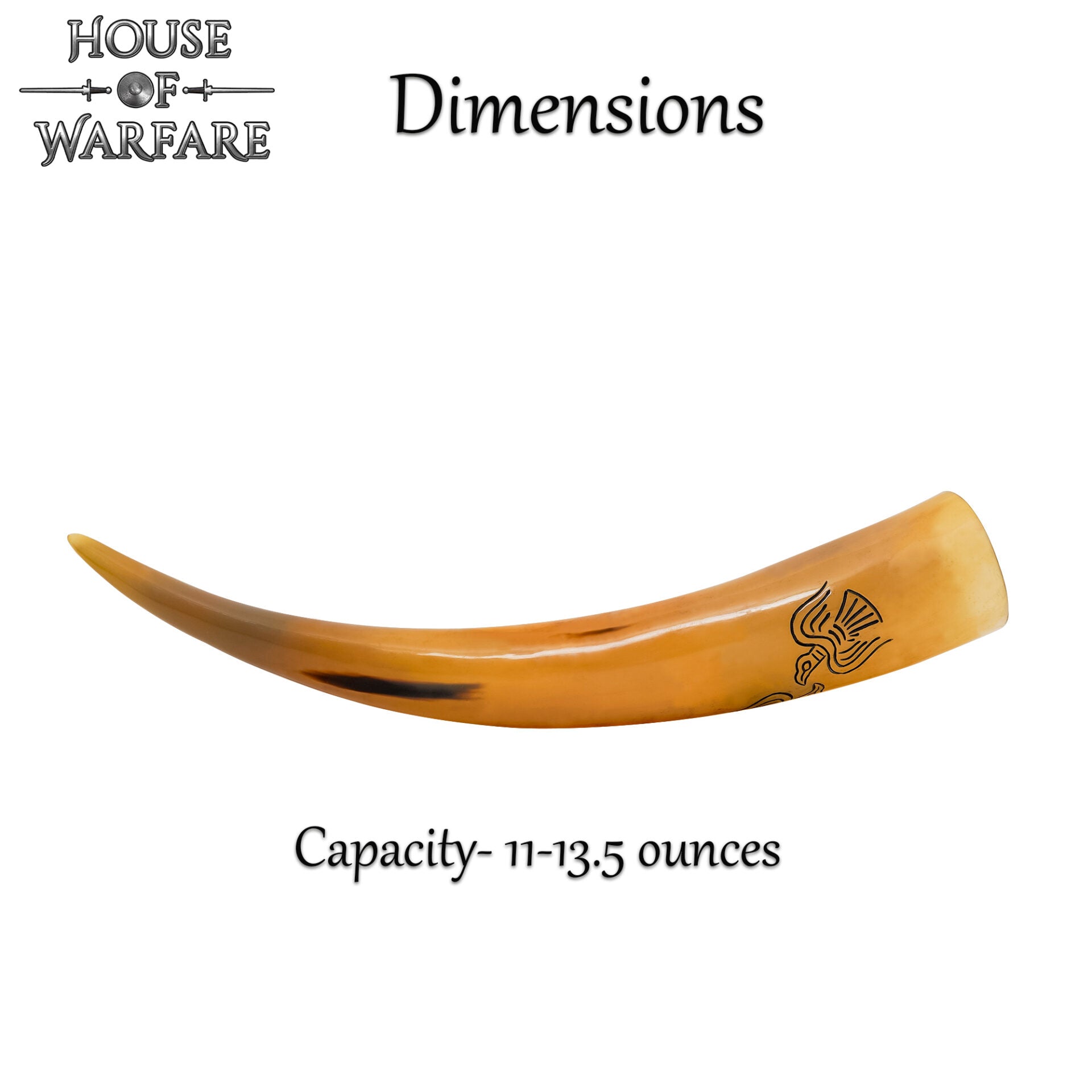 Odins Ravens 300 - 400 Ml Genuino Cuerno para Beber - Imagen 2