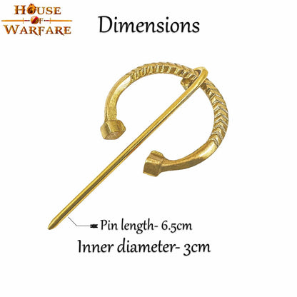 Fíbula Penannular Medieval de Latón - Alfiler Pequeño de Capa para Broche de Traje Histórico y Vikingo - Imagen 20