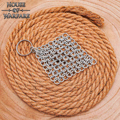 Llavero de Cota de Malla de Acero Medieval - Butted 8 Mm 16 Gauge Rings For Larp & Gifts - Imagen 6
