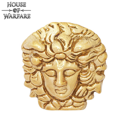 Adorno de Medusa de Latón de la Antigua Grecia - Decoración de Armadura Mitológica para Cuero, Tela, Larp y Disfraces - Imagen 10
