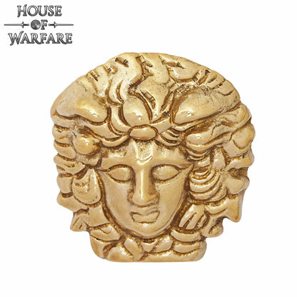 Adorno de Medusa de Latón de la Antigua Grecia - Decoración de Armadura Mitológica para Cuero, Tela, Larp y Disfraces - Imagen 5