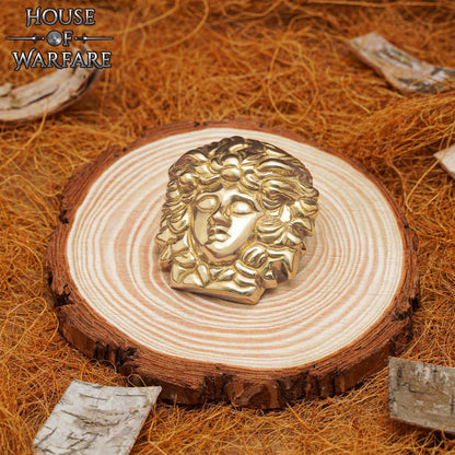 Adorno de Medusa de Latón de la Antigua Grecia - Decoración de Armadura Mitológica para Cuero, Tela, Larp y Disfraces - Imagen 7