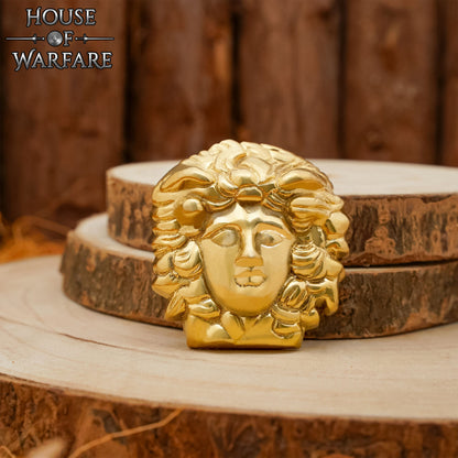 Adorno de Medusa de Latón de la Antigua Grecia - Decoración de Armadura Mitológica para Cuero, Tela, Larp y Disfraces - Imagen 3
