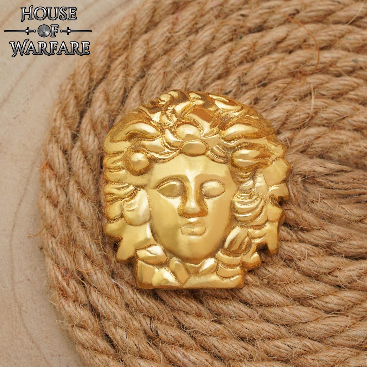 Adorno de Medusa de Latón de la Antigua Grecia - Decoración de Armadura Mitológica para Cuero, Tela, Larp y Disfraces - Imagen 9