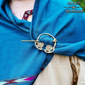 Alfiler de Capa Romano de Latón del Siglo I-ii Broche para Prendas Históricas - Imagen 1