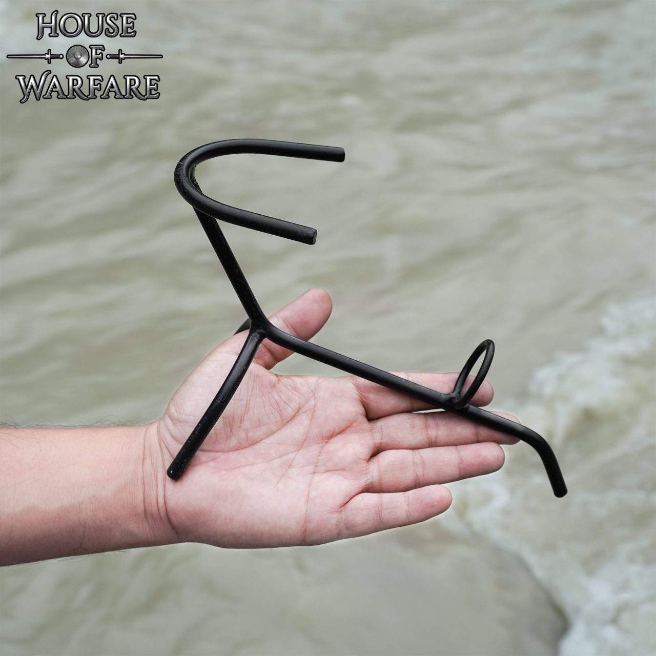 Pie de Cuerno para Beber de Hierro Forjado a Mano con Acabado Al Aceite - Imagen 9