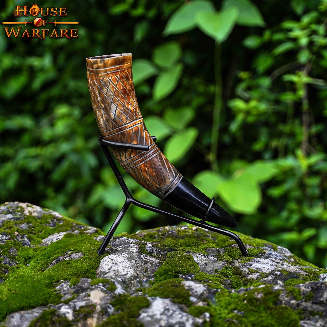 Pie de Cuerno para Beber de Hierro Forjado a Mano con Acabado Al Aceite - Imagen 14