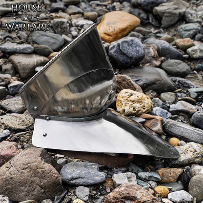 Gorget de Acero del Siglo Xv con Bevor Pivotante - Imagen 6