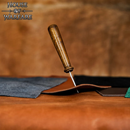 Lezna de Cuero - Mango de Madera Pulida - Herramienta de Costura Tradicional - Imagen 12