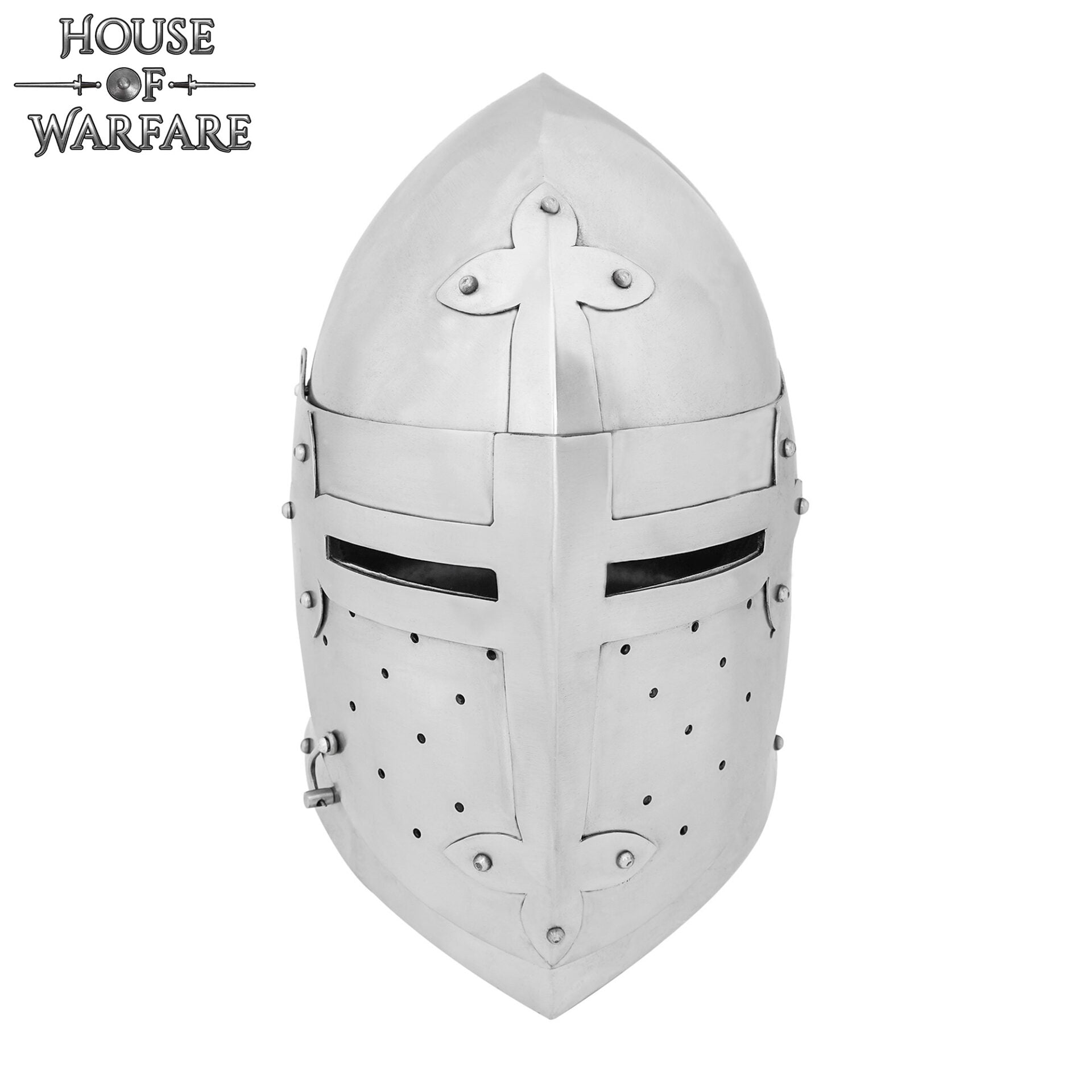 Casco Medieval de Caballero Bascinet del Siglo Xiv Calibre 16 - Imagen 5