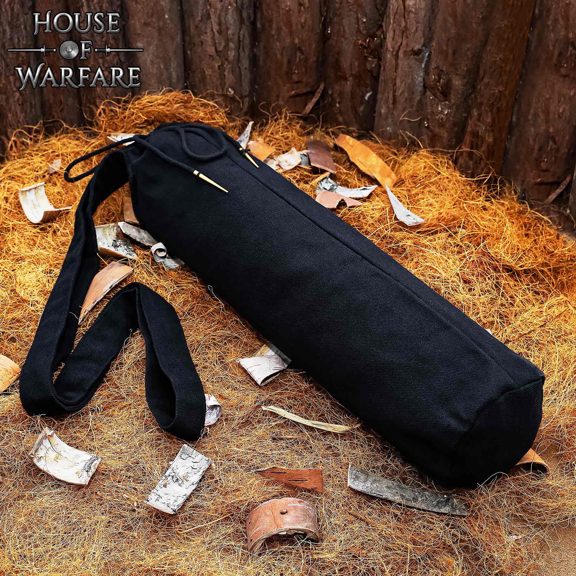 Funda de Lona Portátil con Cordón para Botellas Negro | Funda Duradera para Botellas - Imagen 11