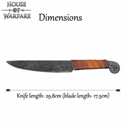 Cuchillo de Caza Medieval Forjado a Mano - Imagen 3
