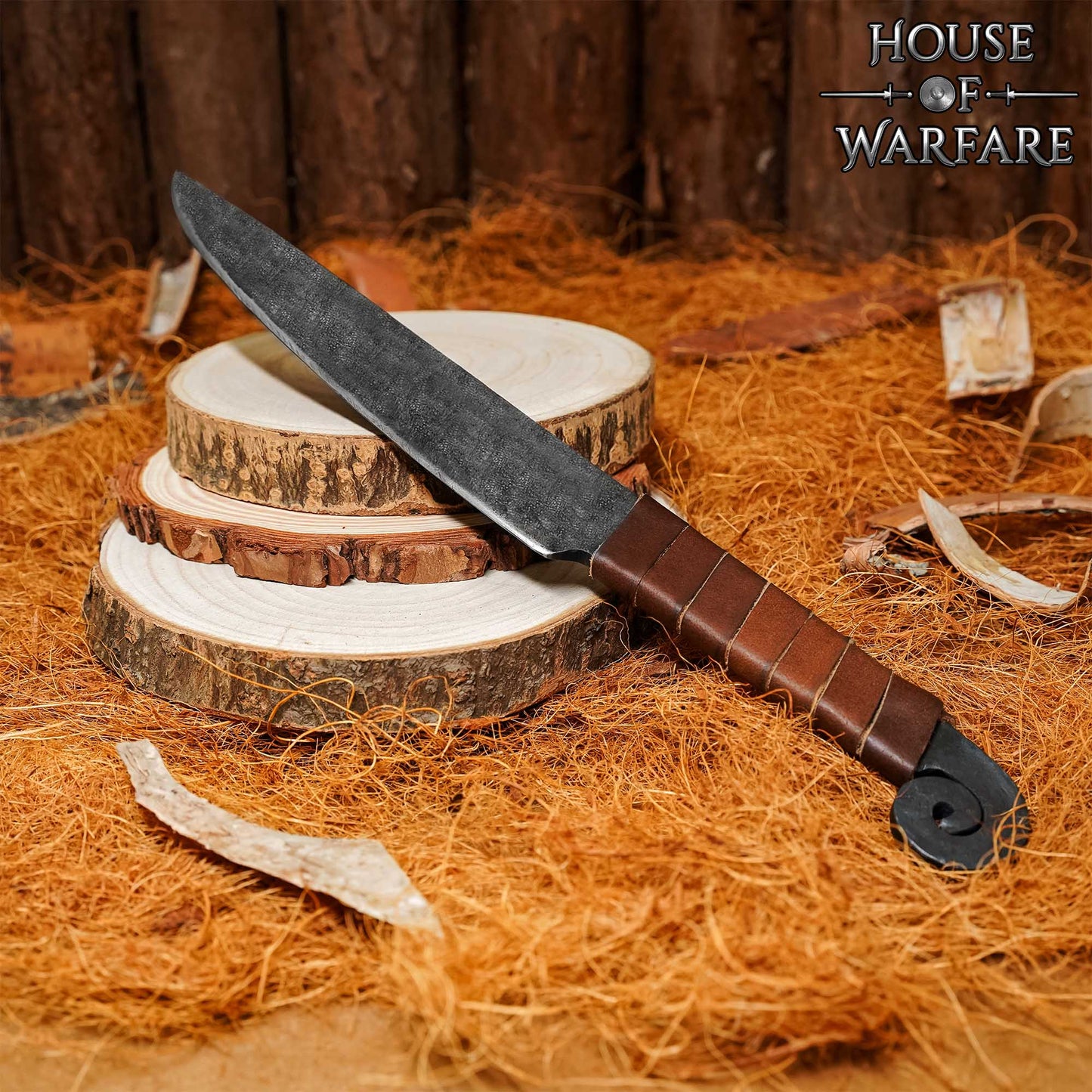 Cuchillo de Caza Medieval Forjado a Mano - Imagen 1