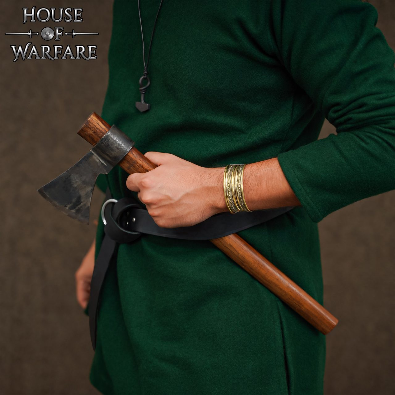 Pulsera Medieval de Latón Macizo Fantasía - Imagen 5