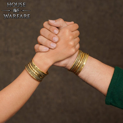 Pulsera Medieval de Latón Macizo Fantasía - Imagen 2