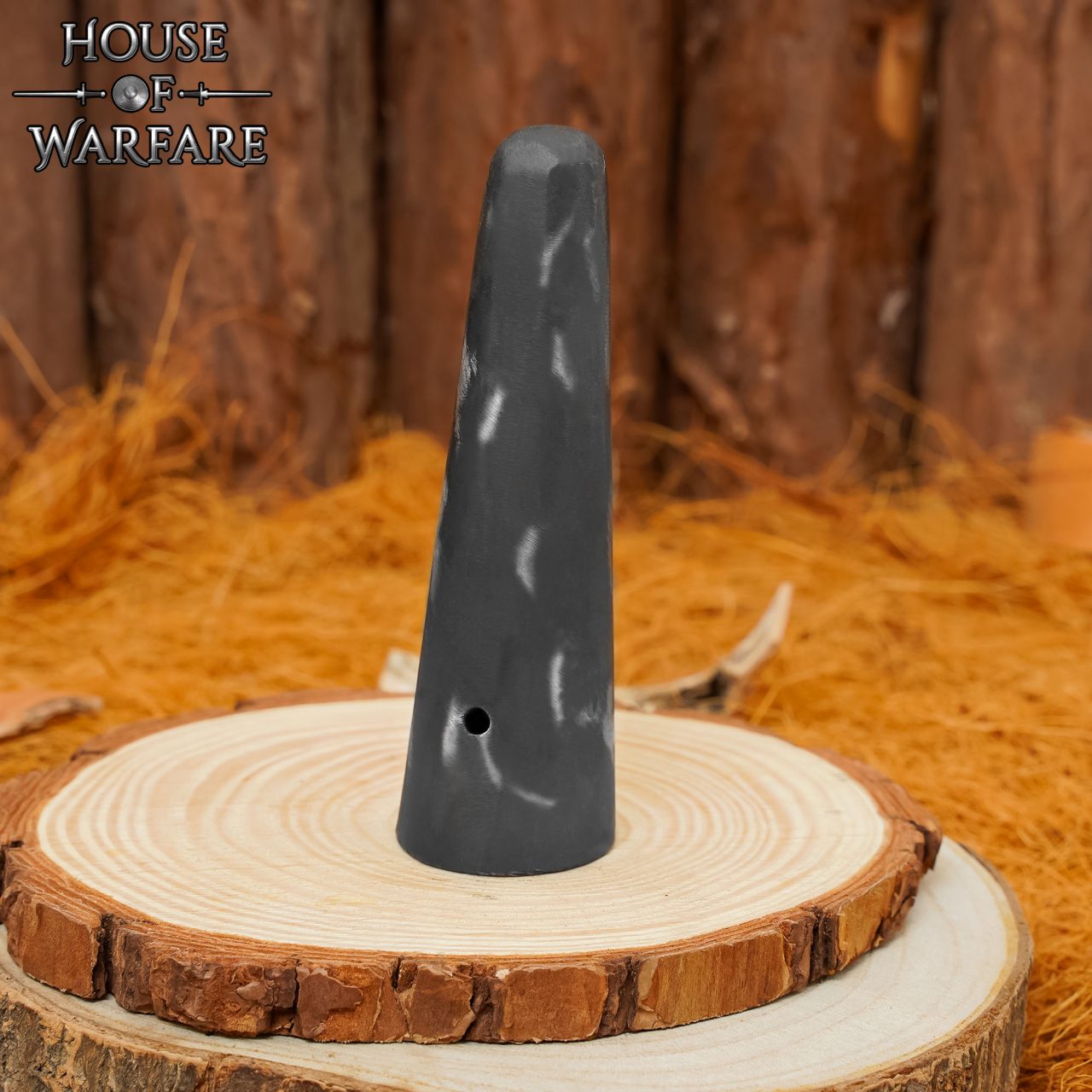 Caperuza Roma Forjada a Mano 10 Cm - Caperuza de Punta de Asta de Lanza - Accesorio para Arma de Asta de Recreación Medieval - Diámetro 3,3 Cm - Imagen 4