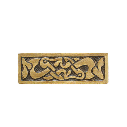 Placa de Montaje de Latón Vikingo - Acabado Antiguo Decoración Nórdica para Cinturón - Imagen 8