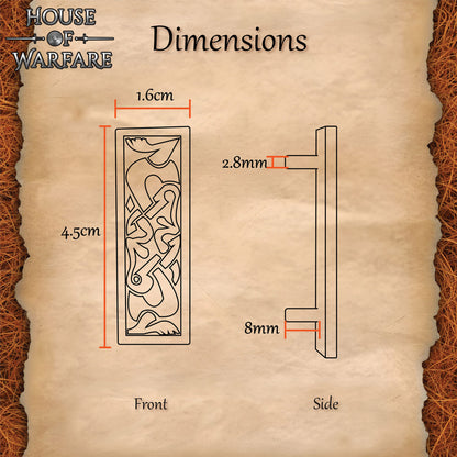 Placa de Montaje de Latón Vikingo - Acabado Antiguo Decoración Nórdica para Cinturón - Imagen 9