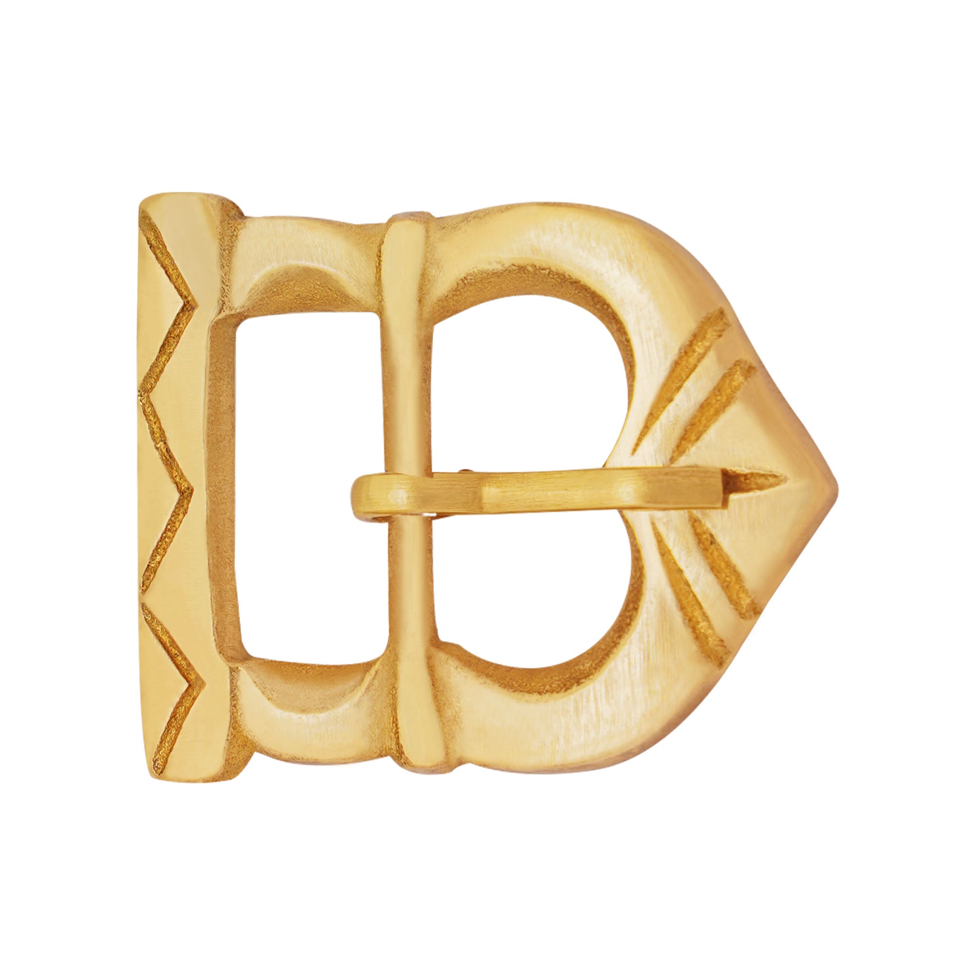 Hebilla Medieval de Latón Macizo para Cinturón - Accesorio Histórico y de Vestuario Vikingo y Normando - Imagen 8