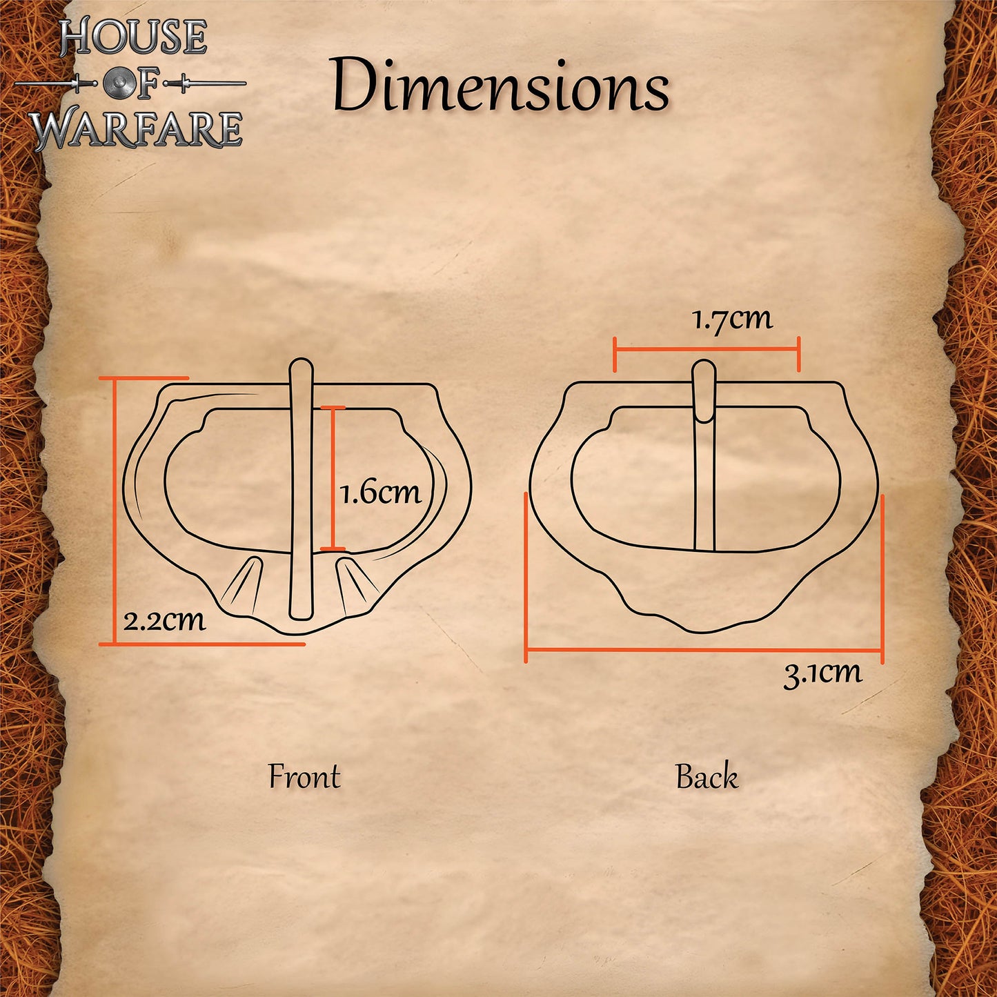 Hebilla Medieval Pequeña de Latón - Imagen 3