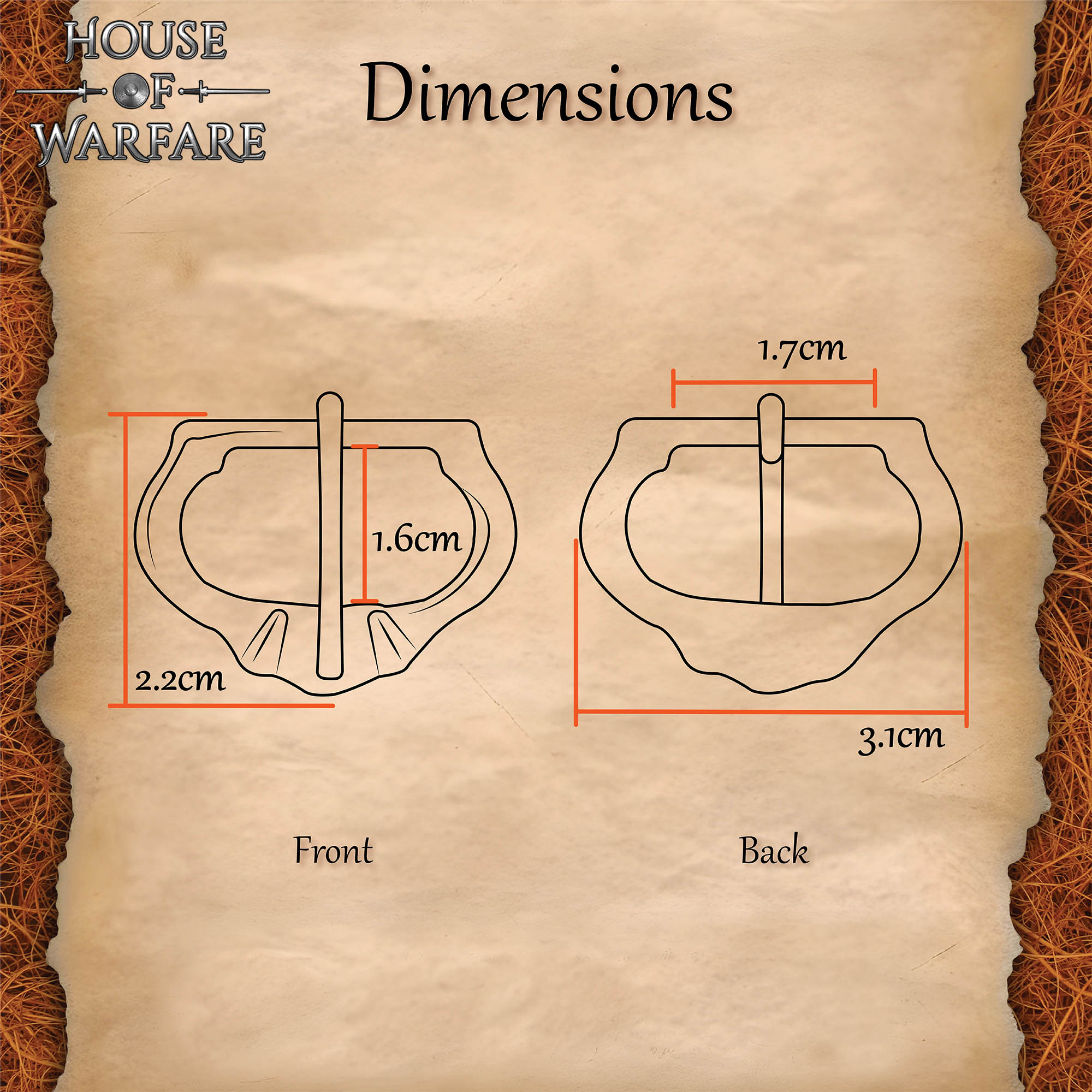 Hebilla Medieval Pequeña de Latón - Imagen 3