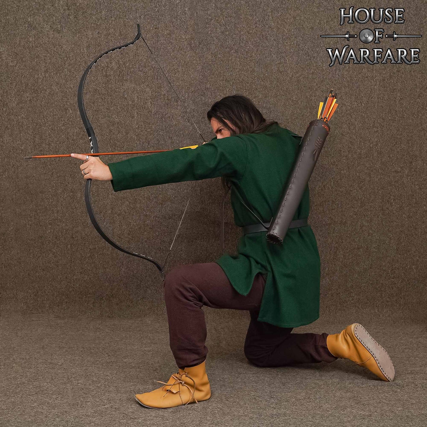 Carcaj Trasero Medieval de Cuero - Equipo de Tiro con Arco Hecho a Mano - Imagen 4