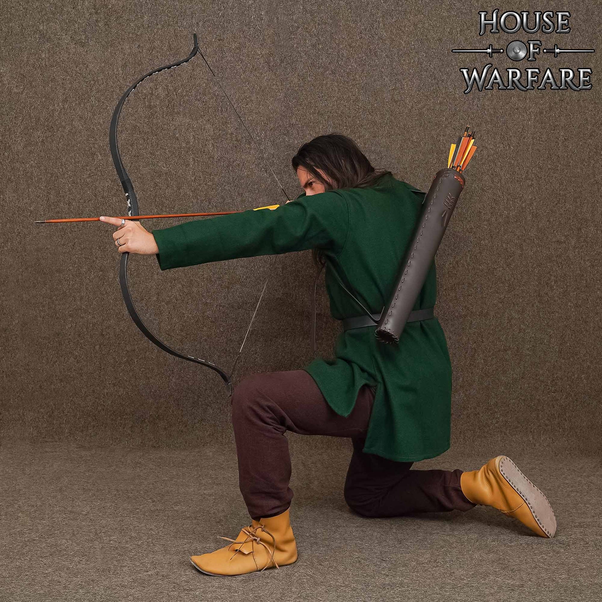Carcaj Trasero Medieval de Cuero - Equipo de Tiro con Arco Hecho a Mano - Imagen 4