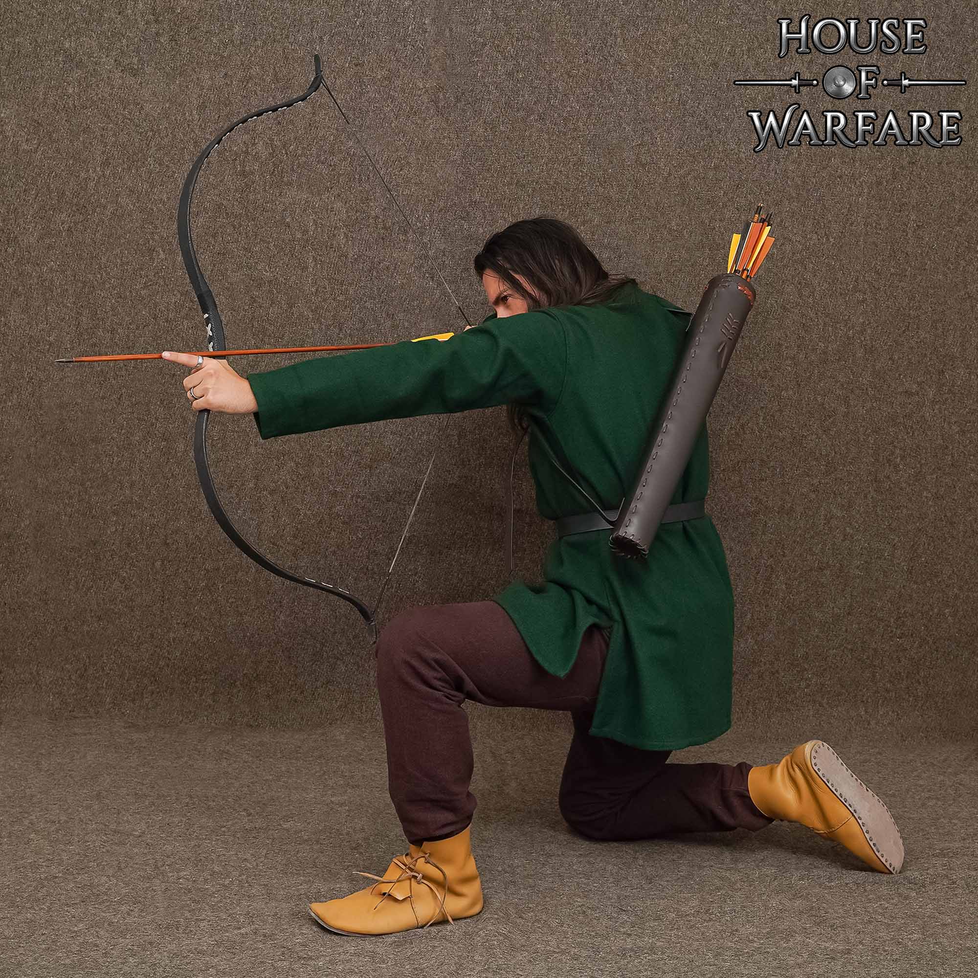 Carcaj Trasero Medieval de Cuero - Equipo de Tiro con Arco Hecho a Mano - Imagen 4