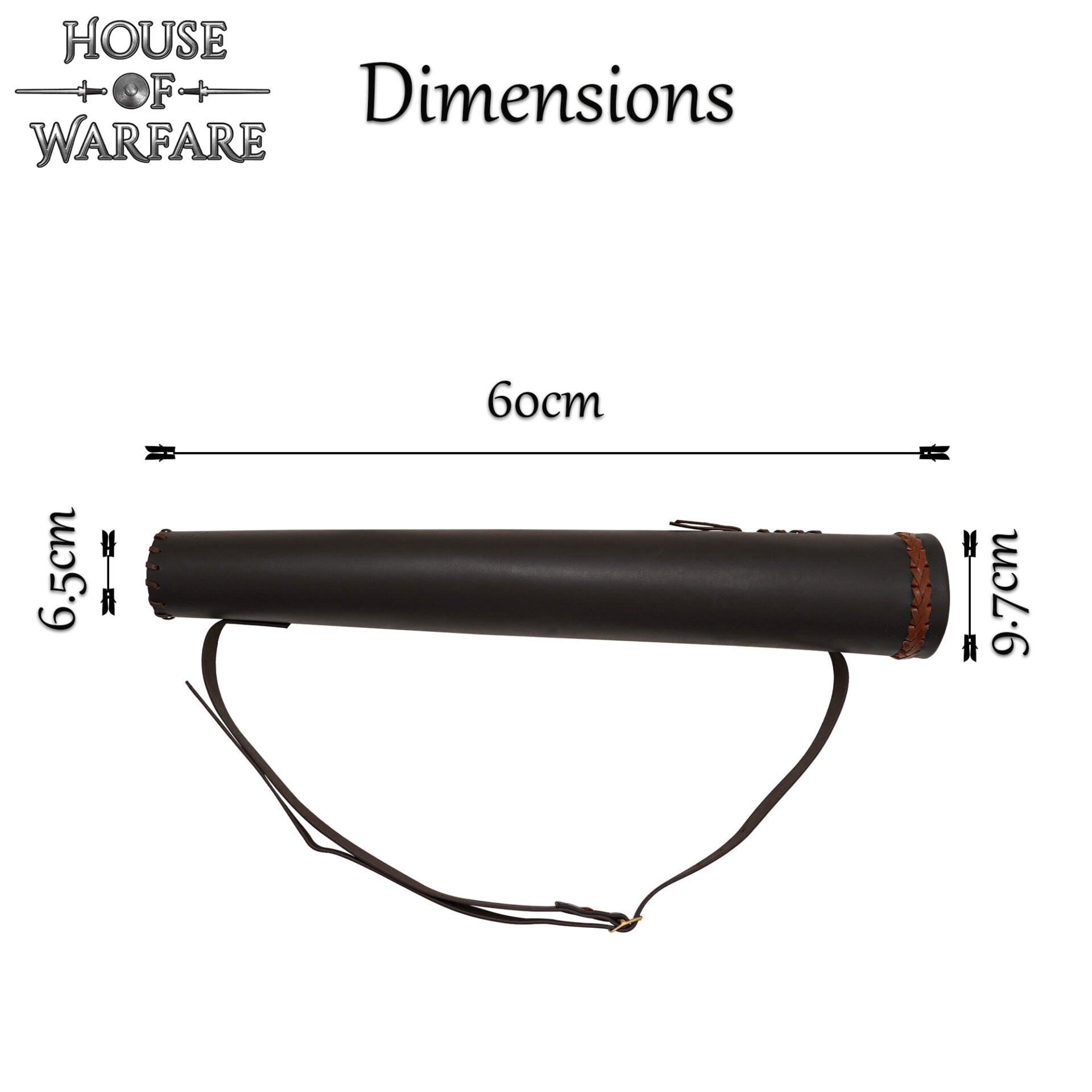Carcaj Trasero Medieval de Cuero - Equipo de Tiro con Arco Hecho a Mano - Imagen 3