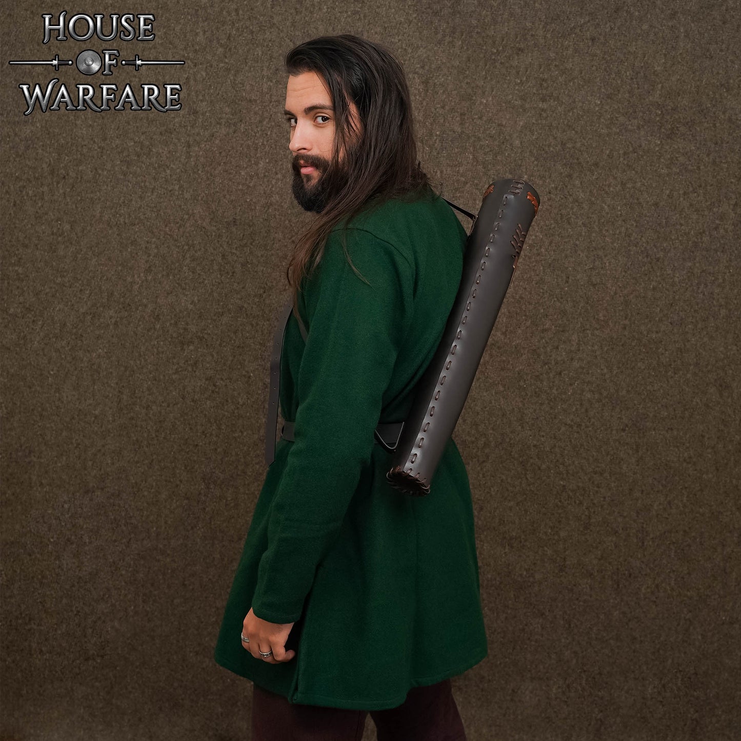 Carcaj Trasero Medieval de Cuero - Equipo de Tiro con Arco Hecho a Mano - Imagen 6