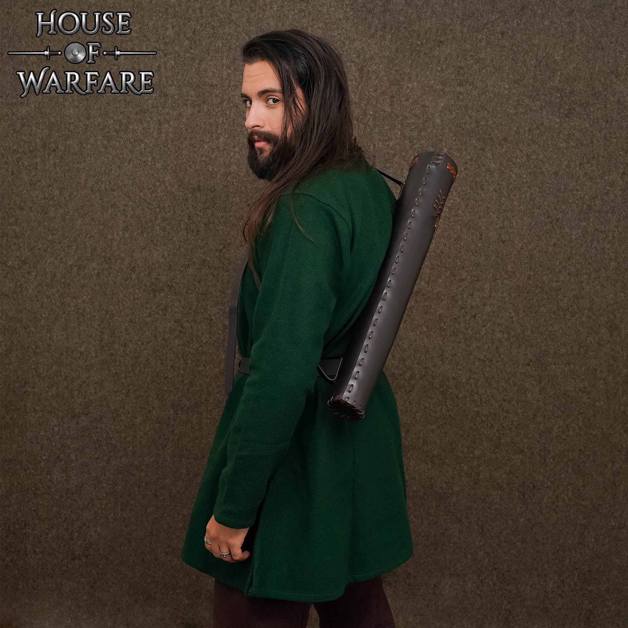 Carcaj Trasero Medieval de Cuero - Equipo de Tiro con Arco Hecho a Mano - Imagen 6